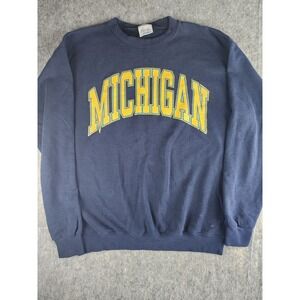 VINTAGE Michigan Wolverines Sweatshirt Men's Large Pullover USA 80s Distressed